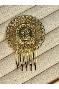 Peinecillo MONEDA MAXI dorada