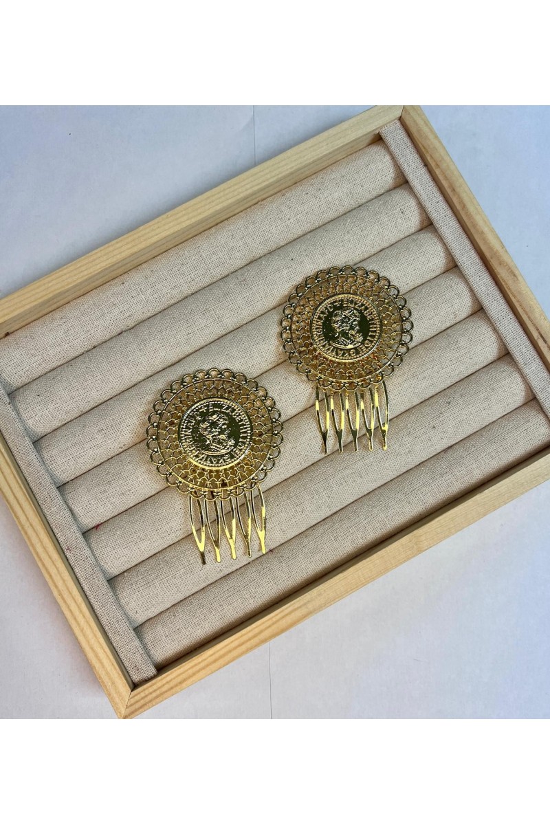 Peinecillo MONEDA MAXI dorada