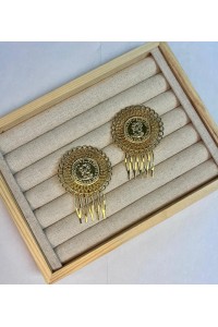 Peinecillo MONEDA MAXI dorada