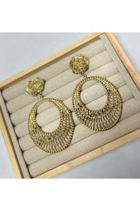 Pendientes Maxi FERIA dorados, artesanales, exclusivos