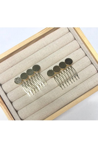 Peinecillo REDONDEL pequeño dorado