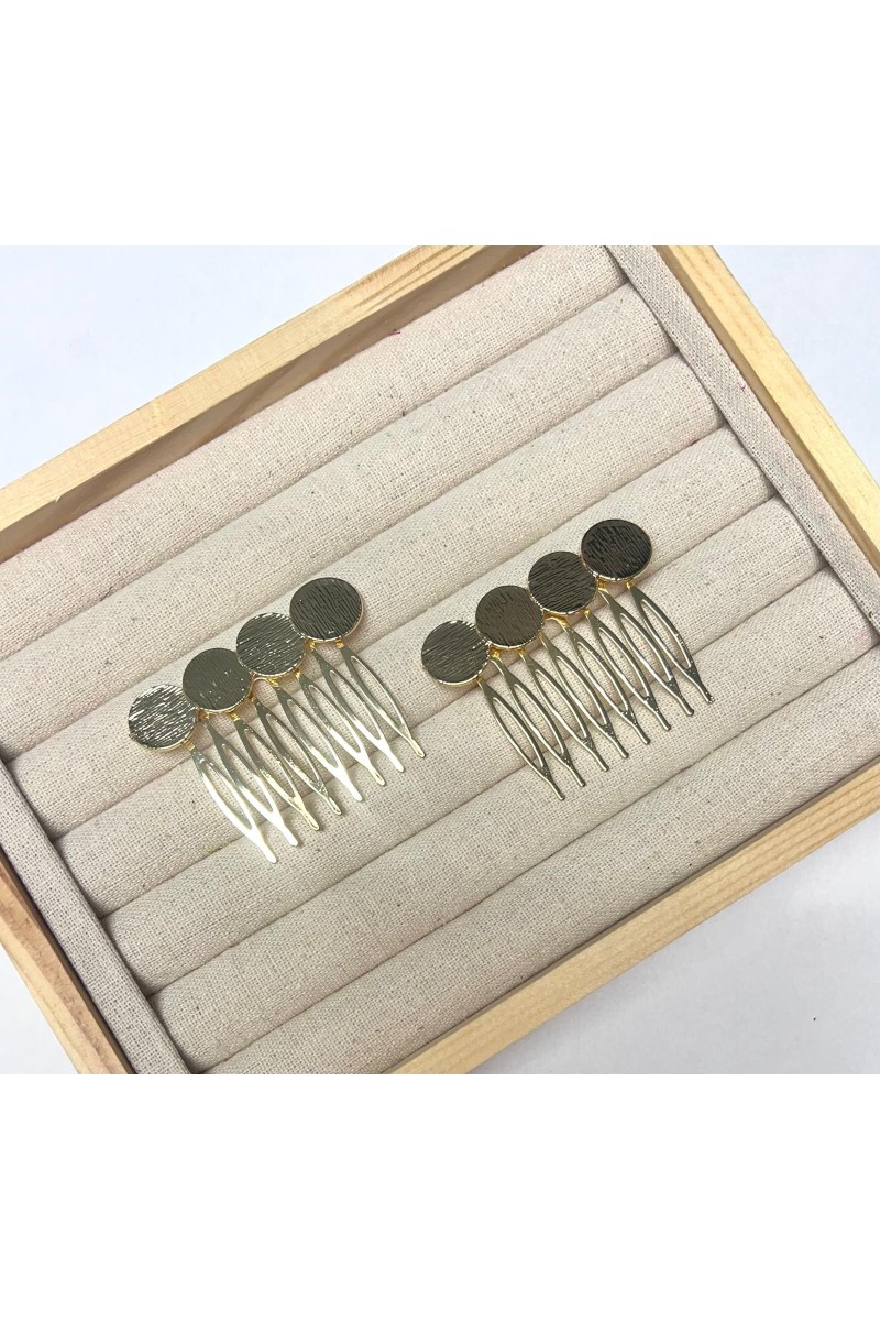 Peinecillo REDONDEL pequeño dorado