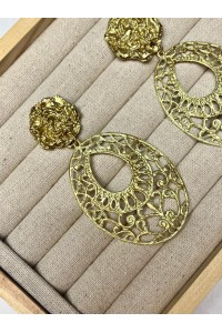 Pendientes dorados, FERIAL, artesanales, exclusivos PURA FLAMENCA