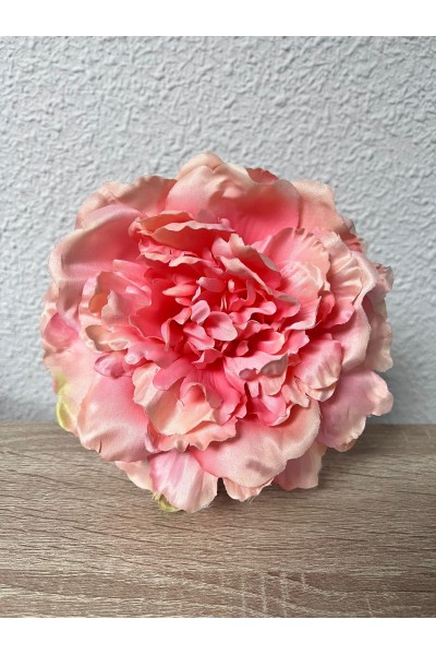 Peonía MAXI ROSA salmón de tela