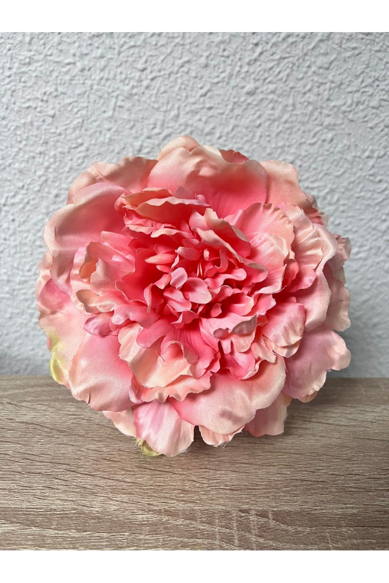 Peonía MAXI ROSA salmón de tela