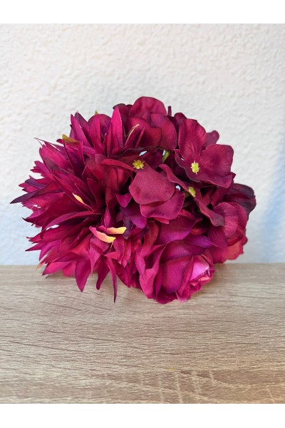 Ramillete ROCIO GRANATE de tela