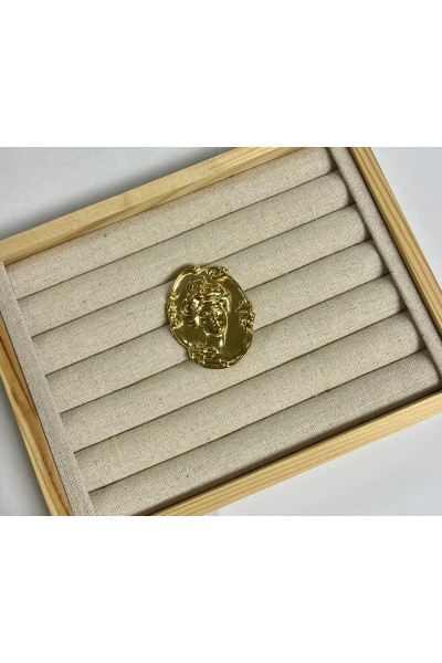 Broche dorado ovalado ANTIQUE