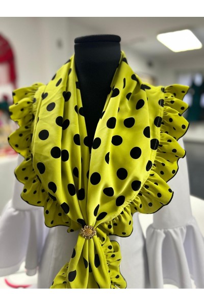 Pico flamenca LIMONERO,lima,negro, viscosa Exclusivo PURA FLAMENCA