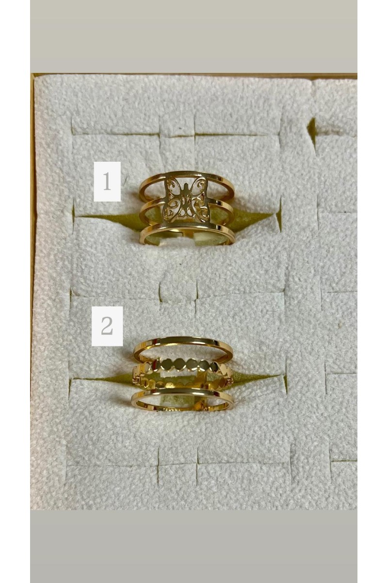 Anillos de Mantoncillo de flamenca dorados medianos, varios motivos