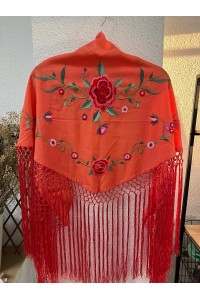 Mantoncillo AZAHAR mandarina y rojo