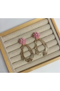 Pendientes FLORA rosa dorados