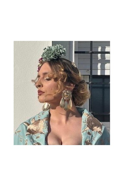 Pendientes MAXI FLOR, 3 lágrimas. Hipoalergénicos