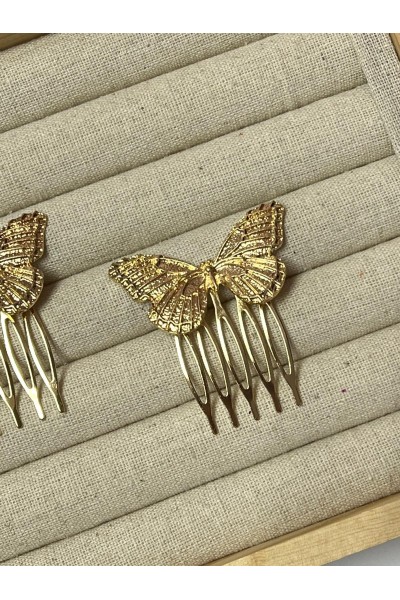 Peinecillo MARIPOSA dorado mediano