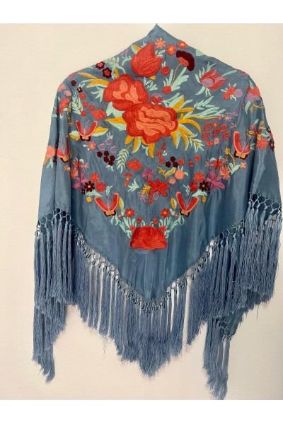 Mantoncillo REVUELO azul ducado y naranja