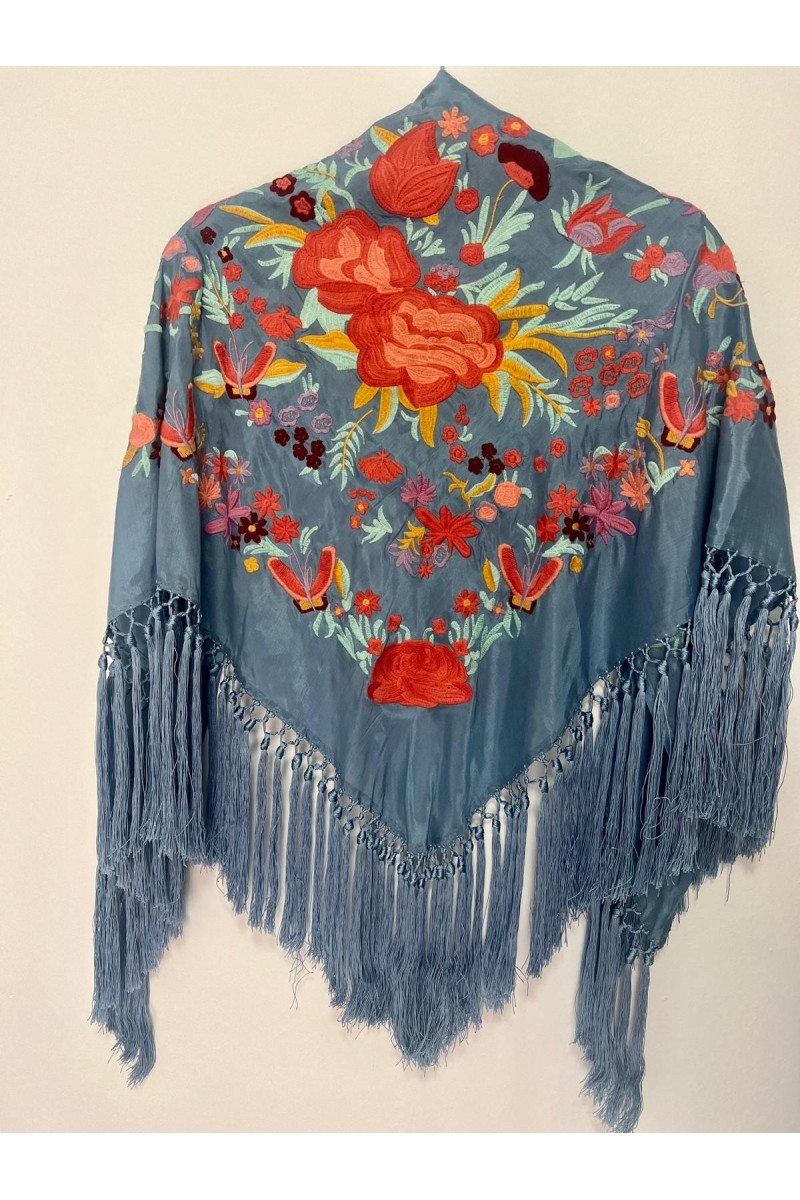 Mantoncillo REVUELO azul ducado y naranja