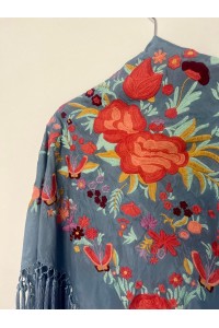 Mantoncillo REVUELO azul ducado y naranja