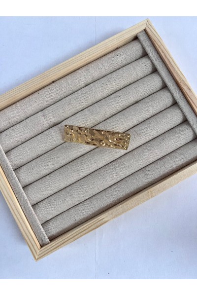 Broche AGUAS dorado rectangular