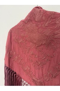 Mantoncillo de flamenca REVUELO maquillaje al tono, artesanal borlón