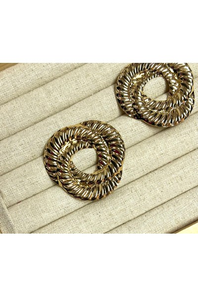Pendientes dorados MARINERO. Hipoalergénico