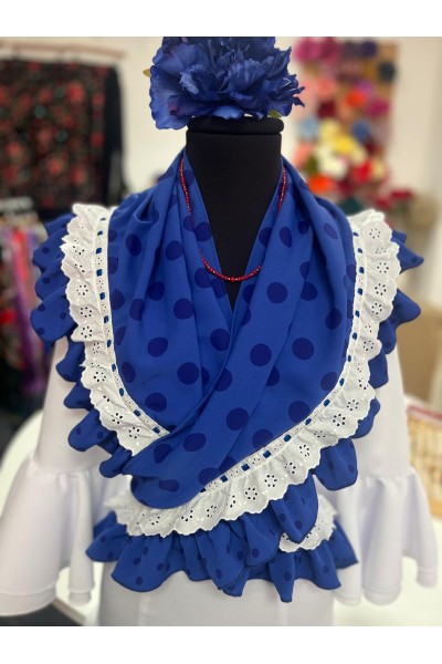 Pico flamenca CARRIOLA, azulón. Exclusivo PURA FLAMENCA