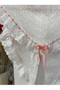 Pico de flamenca CALAITO, blanco, batista. Exclusivo PURA FLAM