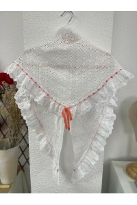 Pico de flamenca CALAITO, blanco, batista. Exclusivo PURA FLAM