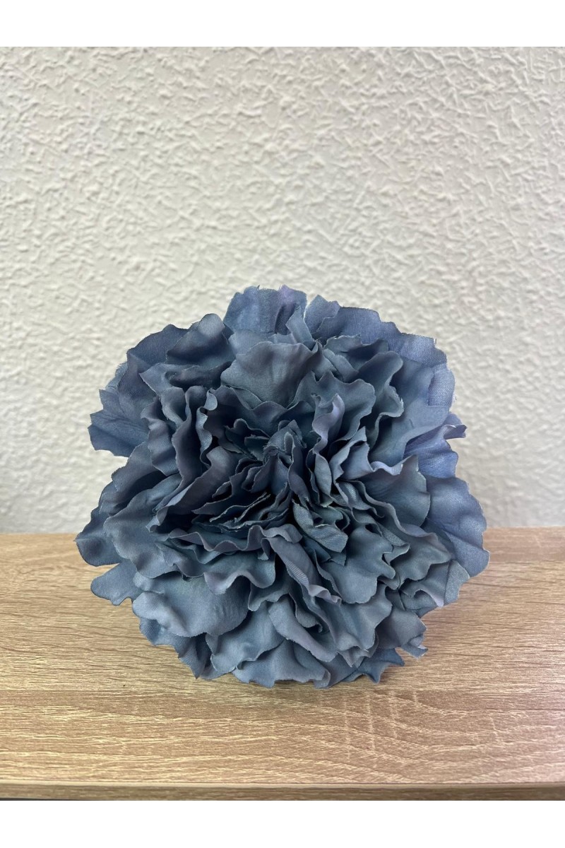 Maxi PEONÍA Azul ducado, 16 cm de tela