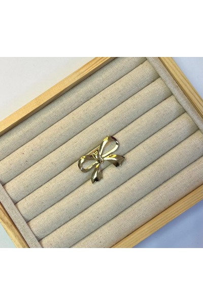 Broche dorado LAZO Liso