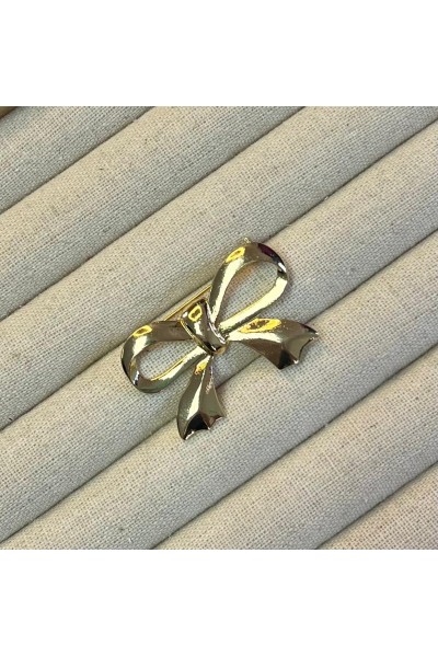 Broche dorado LAZO Liso