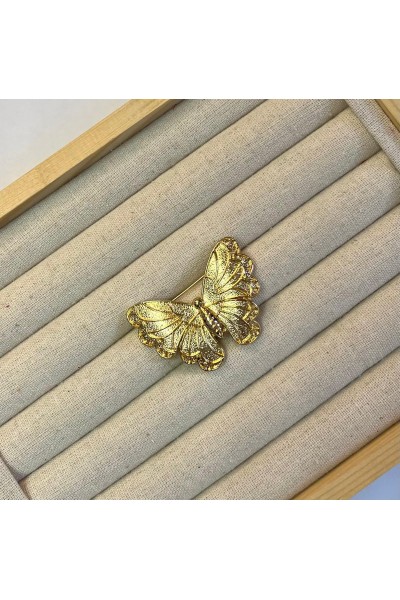 Broche MARIPOSA dorada grande