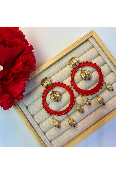 Pendientes FAROLILLOS Dorados combinados colores. Hipoalergénicos