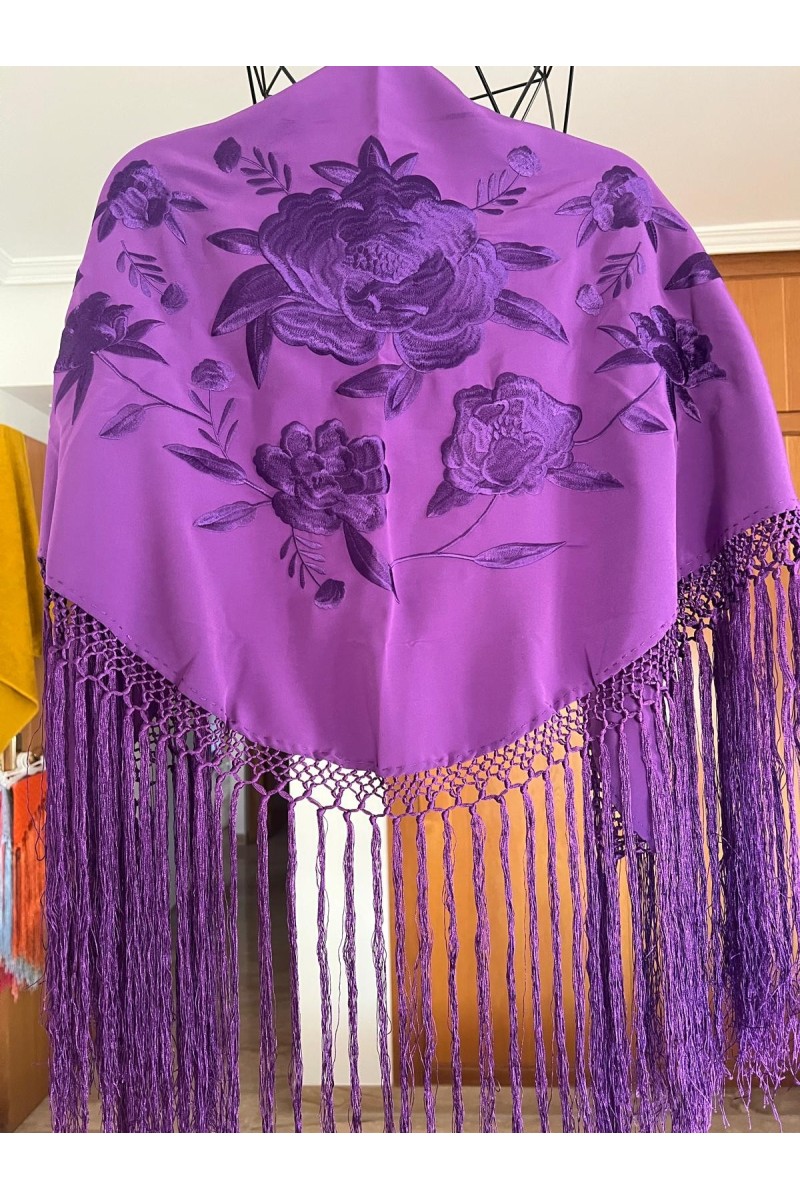 Mantoncillo ROSALEDA morado al tono