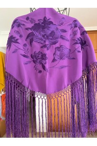 Mantoncillo ROSALEDA morado al tono