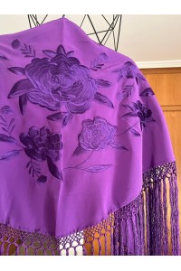 Mantoncillo ROSALEDA morado al tono