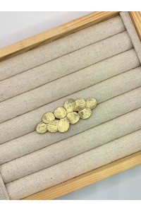 Broche de HOJITAS color dorado