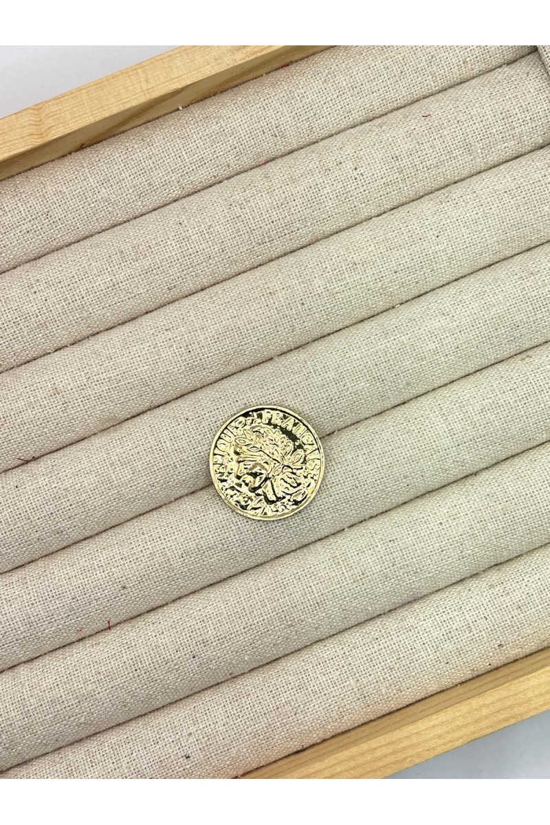 Broche MONEDA LISA dorada