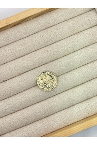 Broche MONEDA LISA dorada
