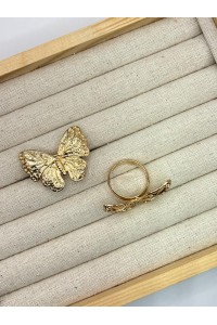 Anillo de mantoncillo MARIPOSA MEDIANA, dorado