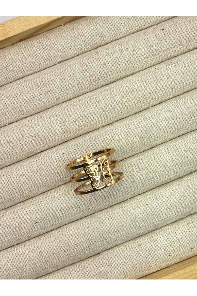 Anillo de mantoncillo ARAITOS MARIPOSA mediano, dorado