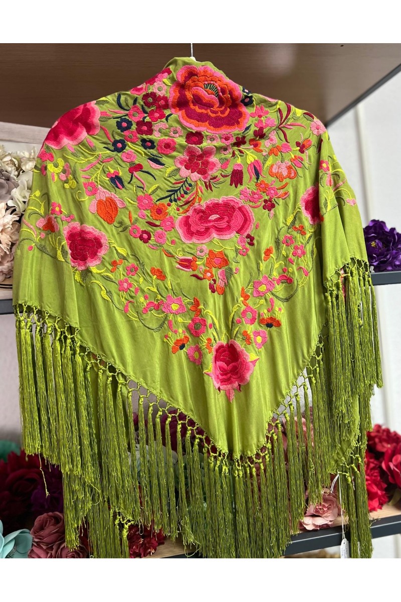 Mantoncillo CUATROROSAS Verde pistacho, fuxia, fluor