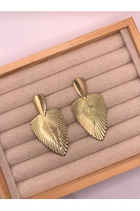 Pendientes PALMITO dorados, cabezal liso, hipoalergénicos