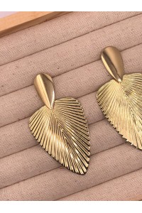 Pendientes PALMITO dorados, cabezal liso, hipoalergénicos