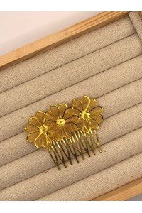 Peinecillo 3 MARGARITAS dorado
