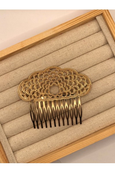 Peinecillo MANTILLA dorado calado