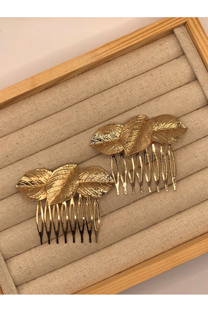 Peinecillo 3 HOJAS dorado