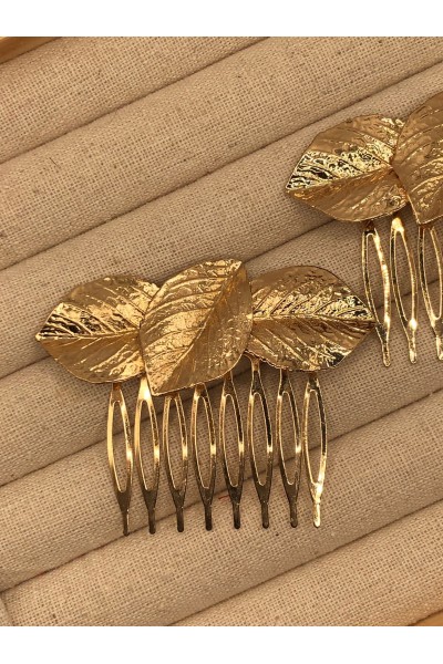 Peinecillo 3 HOJAS dorado
