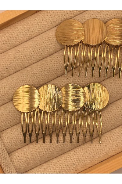 Peinecillo dorado REDONDEL grande