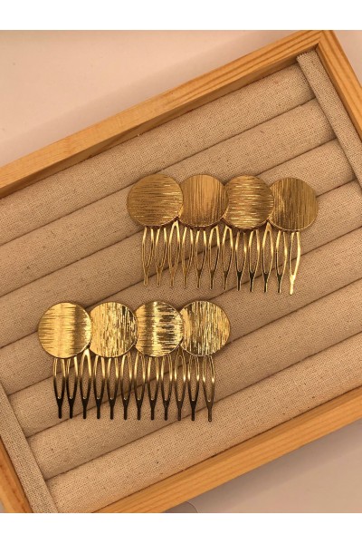 Peinecillo dorado REDONDEL grande