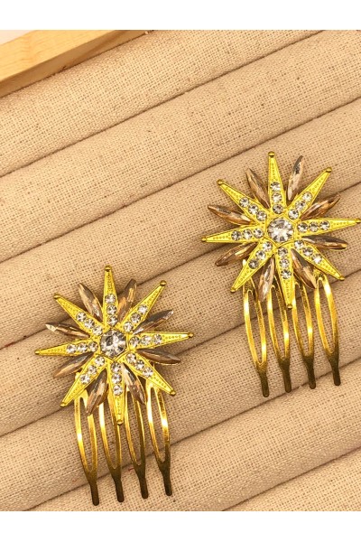 Peinecillo ESTRELLA swarosvki y dorado