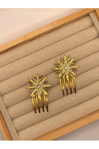 Peinecillo ESTRELLA swarosvki y dorado